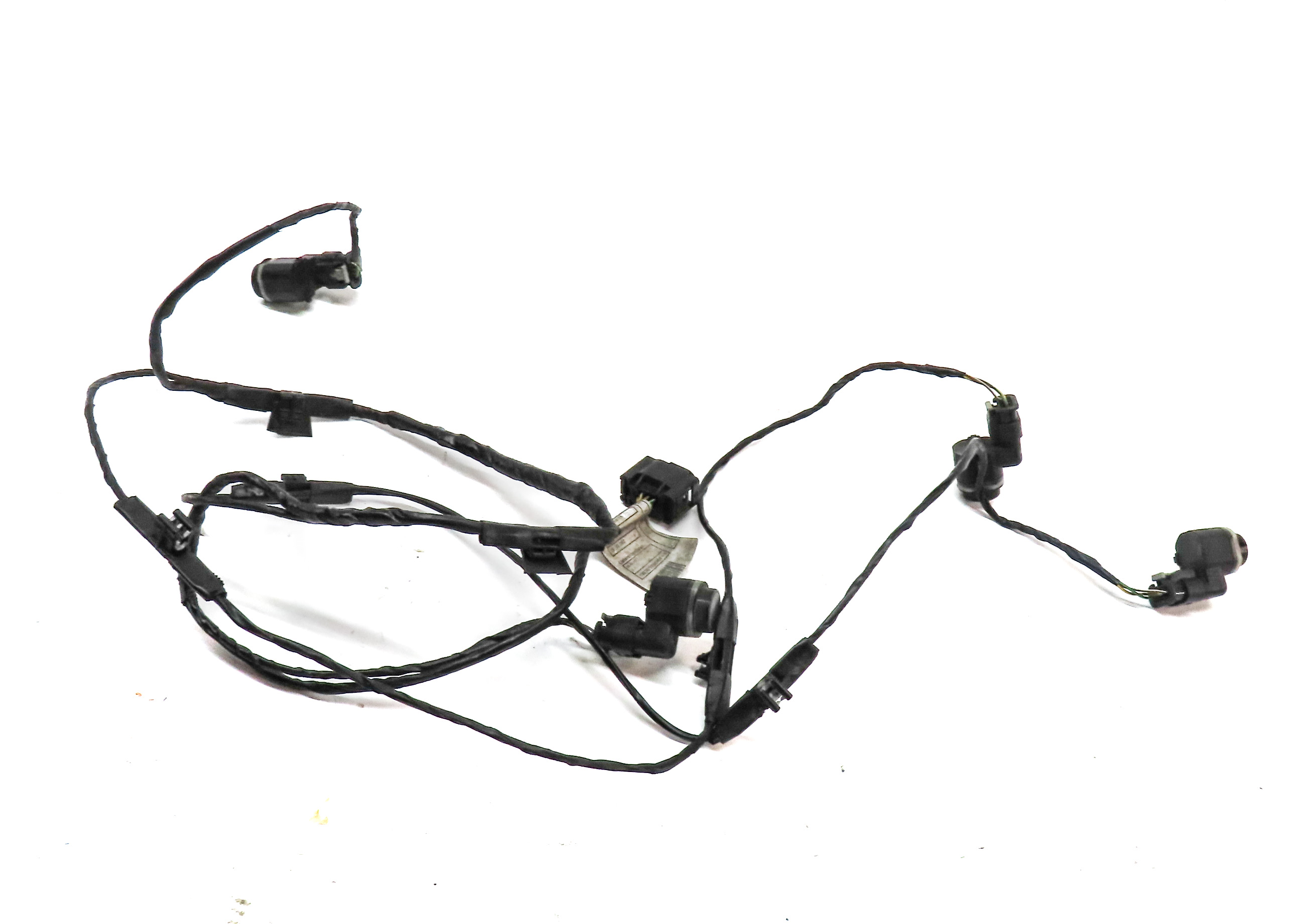 10 BMW X5 (E70) REAR PARK ASSIST PDC DISTANCE CONTROL WIRE SENSOR SET/4 (Black) — exact item pictured